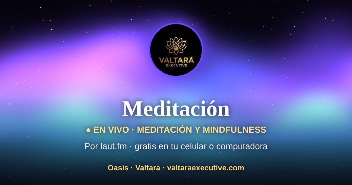 Aurora dorada sobre fondo oscuro con el logotipo de Valtara Executive: Oasis, la sala de sonoterapia de Valtara.