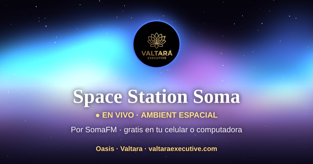Aurora dorada sobre fondo oscuro con el logotipo de Valtara Executive: Oasis, la sala de sonoterapia de Valtara.