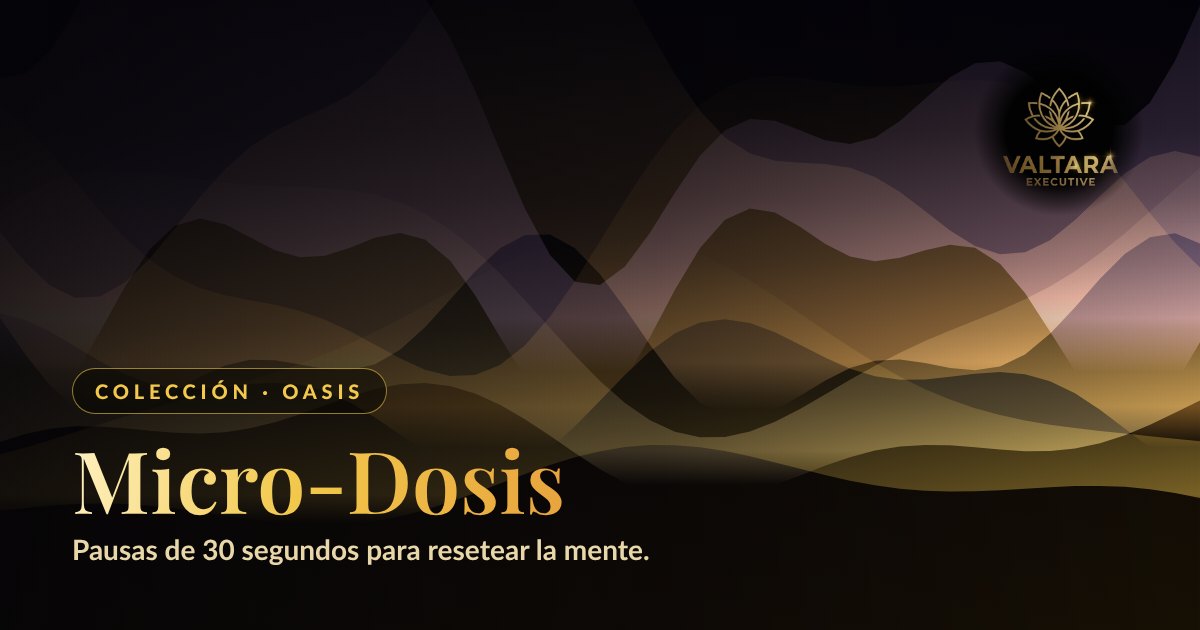 Aurora dorada sobre fondo oscuro con el logotipo de Valtara Executive: Oasis, la sala de sonoterapia de Valtara.