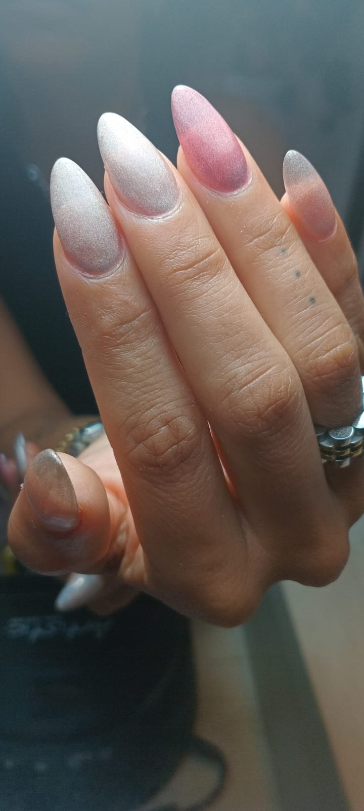 Ojo de gato perla y rosa